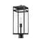 Z-Lite Nuri 1 Light Outdoor Post Mount Fixture, Black & Clear 596PHBR-BK - alternate 1